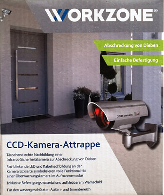 Workzone CCD Kamera Attrappe Nachbildung einer Sicherheitskamera Kamera