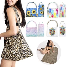 Beach Towel and Drawstring Bag 2-in-1 Beach Pool Swimming Travel Accessory Set