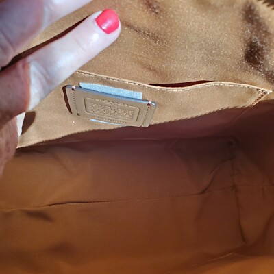 Coach ‼️Sale sale sale COACH Handbags Zip Top Tote Leather in Gold/Chalk # 4454