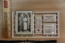 Thermometer Calendar Cherokee Kansas KS Grain Co. Quisenberry Feeds 1959 vintage