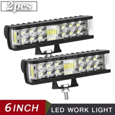 2X 6inch LED Work Light Bar Spot Pods Fog Lamp Offroad Driving Truck 4WD SUV ATV
