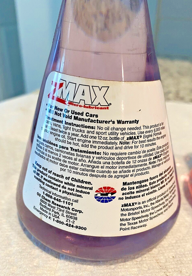 ZMAX Microlubricant 12 oz engine formula & ZMAX 6 oz transmission