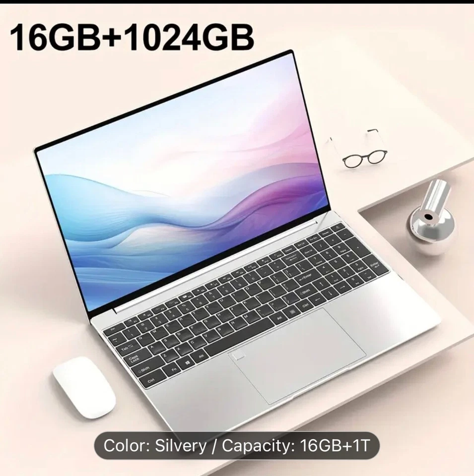 2025 15.6-Inch Large-Screen Laptop with 16GB RAM, 1TB SSD, Intel 12th Gen N95, W - Image 4 of 4