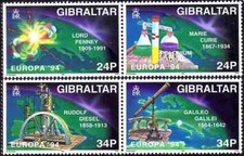 Timbres Europa CEPT Gibraltar 692/5 ** (51270AV)