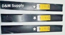 Set of 3 Lawn Mower Blades to fit Craftsman Husqvarna 131321 137415 