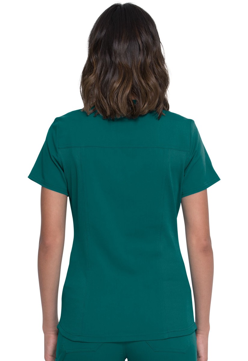 Dickies Balance Scrub V-Neck Top DK875 HUN Hunter Green Free