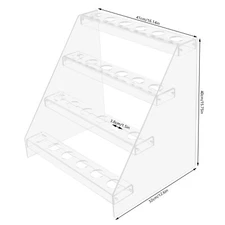 24 Hole Ice Cream Cone Serving Holder Clear Acrylic Food Cone Display Stand Rack