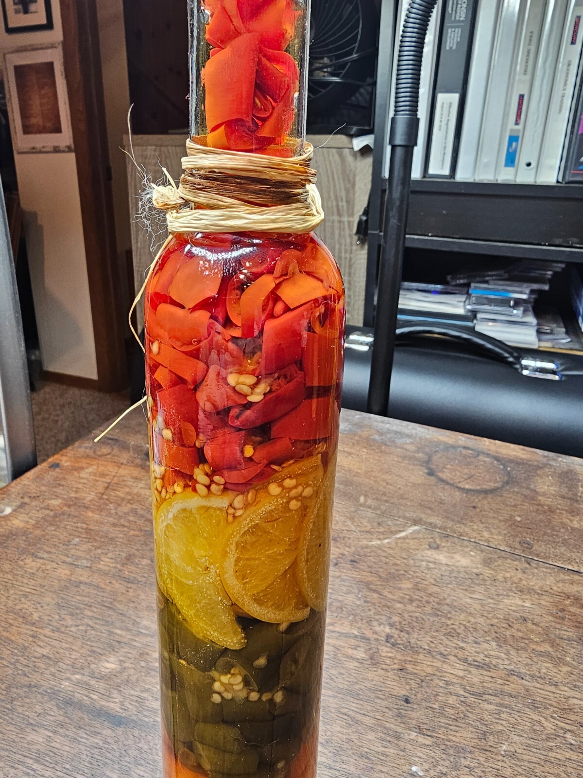Oil Vinegar Infused Decorative Kitchen Glass Bottle 14" eBay