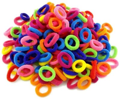 Bunte Haargummis für Mädchen Mini Gummibänder Baby 2 cm