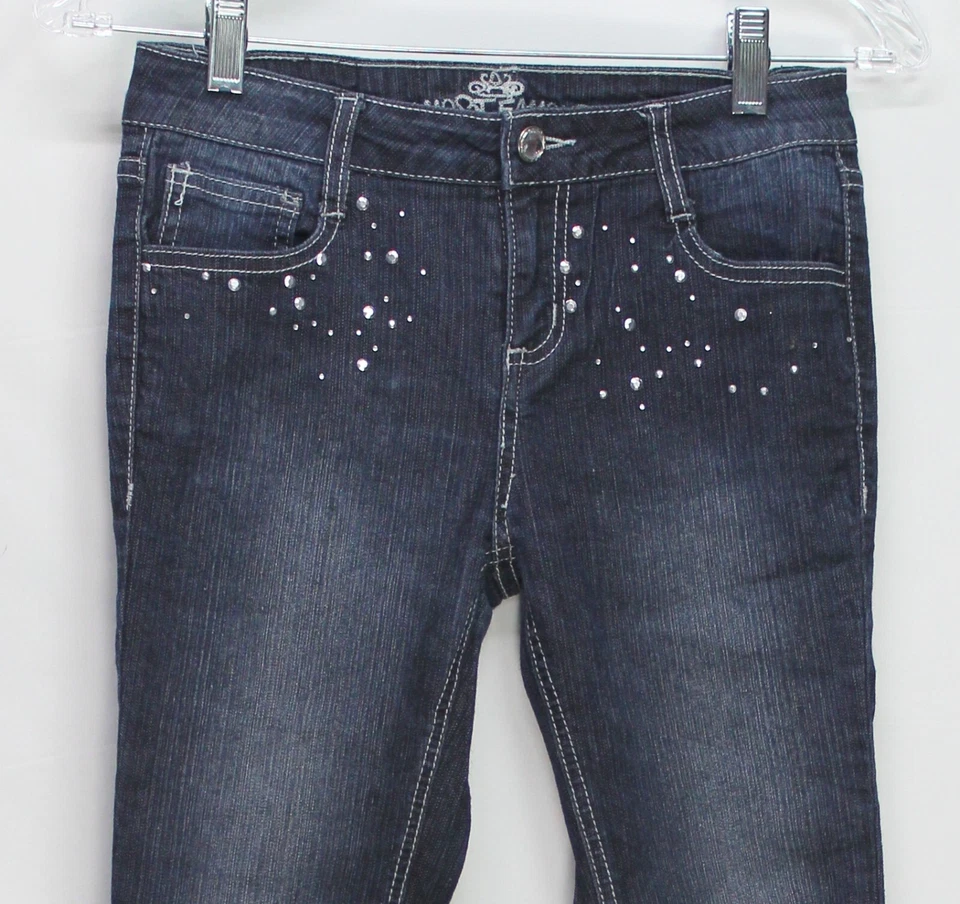 Pantalones de mezclilla elásticos azules talla 14 Almost Famous para niñas Foto 2 de 4