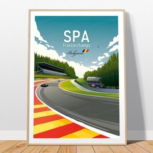 Peinture Sur Toile Formule 1 - Spa Francorchamps - Circuit - 50x50 Cm - Décoration... | Bol