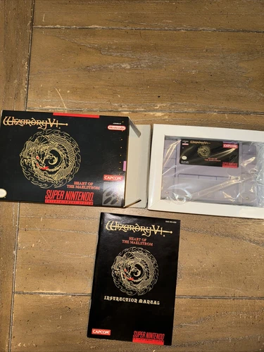 Wizardry VI Heart Of The Maelstrom (SNES, 1994) In Box Amazing Cond, Authentic!