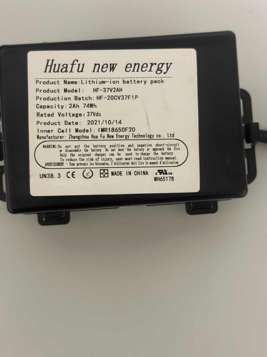 Huafu New Energy HF-37V2AH Lithium power battery Pack 37V DC 2.0