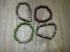 4 Piece Bracelet Pack Boho Bracelets Unisex Designs-Handmade Locally-SEE PICS L5