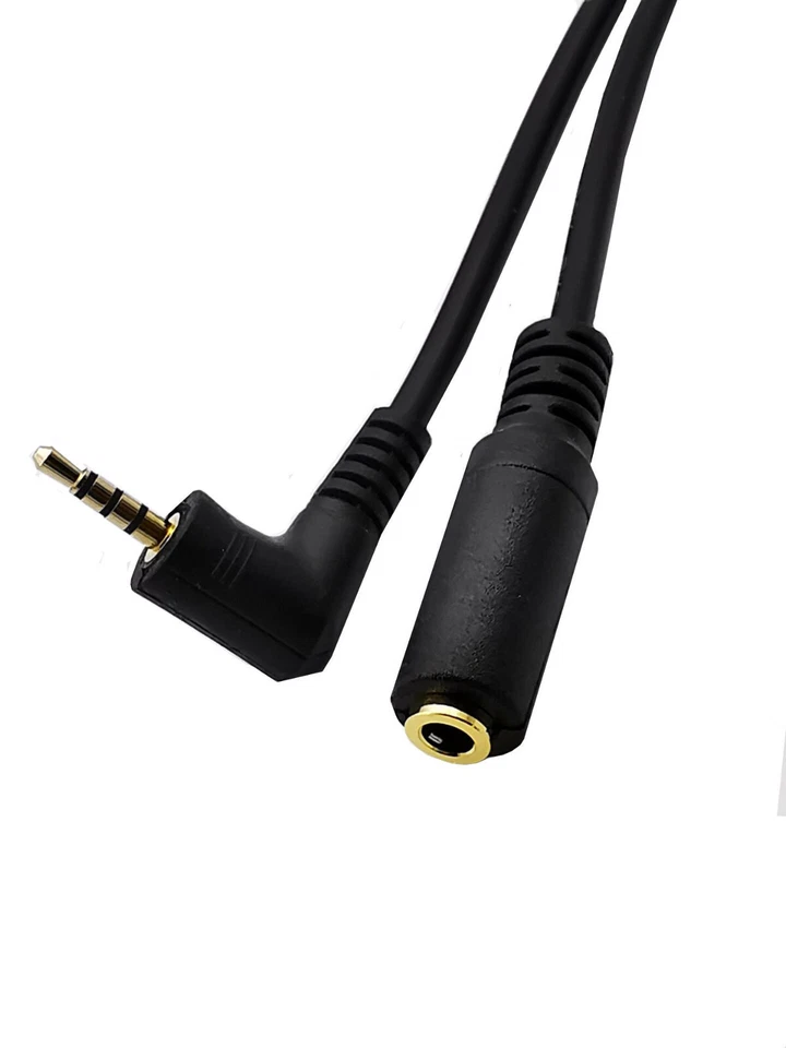 AUX 2.5mm Male to 3.5mm Female Audio Cable Headphone Adapter Socket AV Mic 20cm - Image 2 of 3