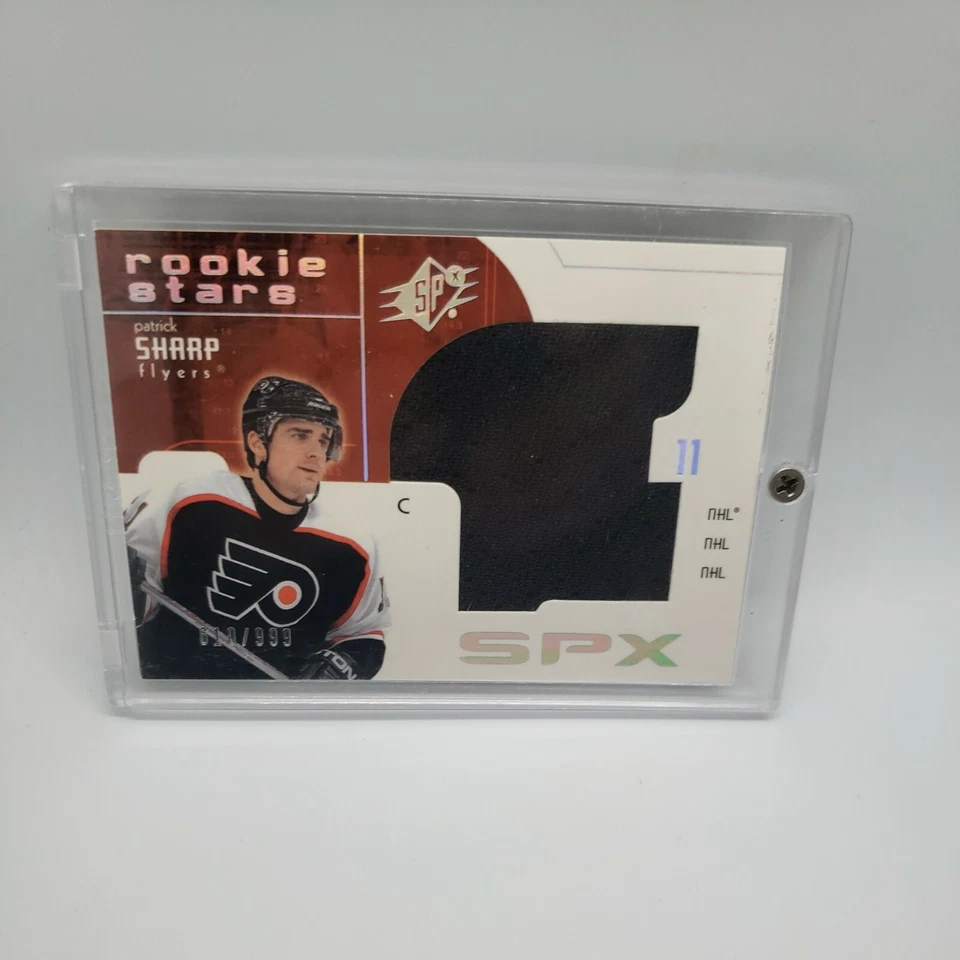2002-03 SPX Rookie Stars Patrick Sharp Patch RC /999 - #173 - Image 3 of 4