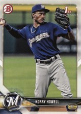 Lot of (100) 2018 Bowman Draft KORRY HOWELL 1st Rookie Card #BD-61 Brewers