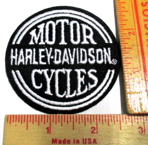 Harley ""Logotipo"" parche vintage años 80 HD motocicleta coleccionable antiguo chaleco motociclista emblema - Imagen 1 de 1