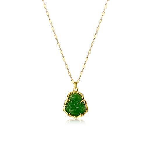 Collana catena pendente Buddha che ride buona fortuna per donna ragazza unisex - Foto 1 di 3