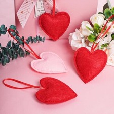cocostar 3pc felt red and light pink hearts