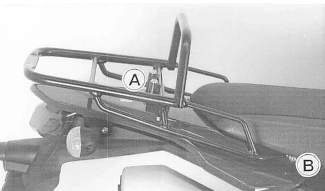 Yamaha XT125 R/X Pipe Luggage/Top Box Rack - Black HEPCO & BECKER (From 2005)  - Imagem 3 de 4