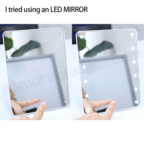 DAISO Brightening LED Mirror (Stand Type) Mirror with LEDs - Upright Type - - Picture 7 of 10
