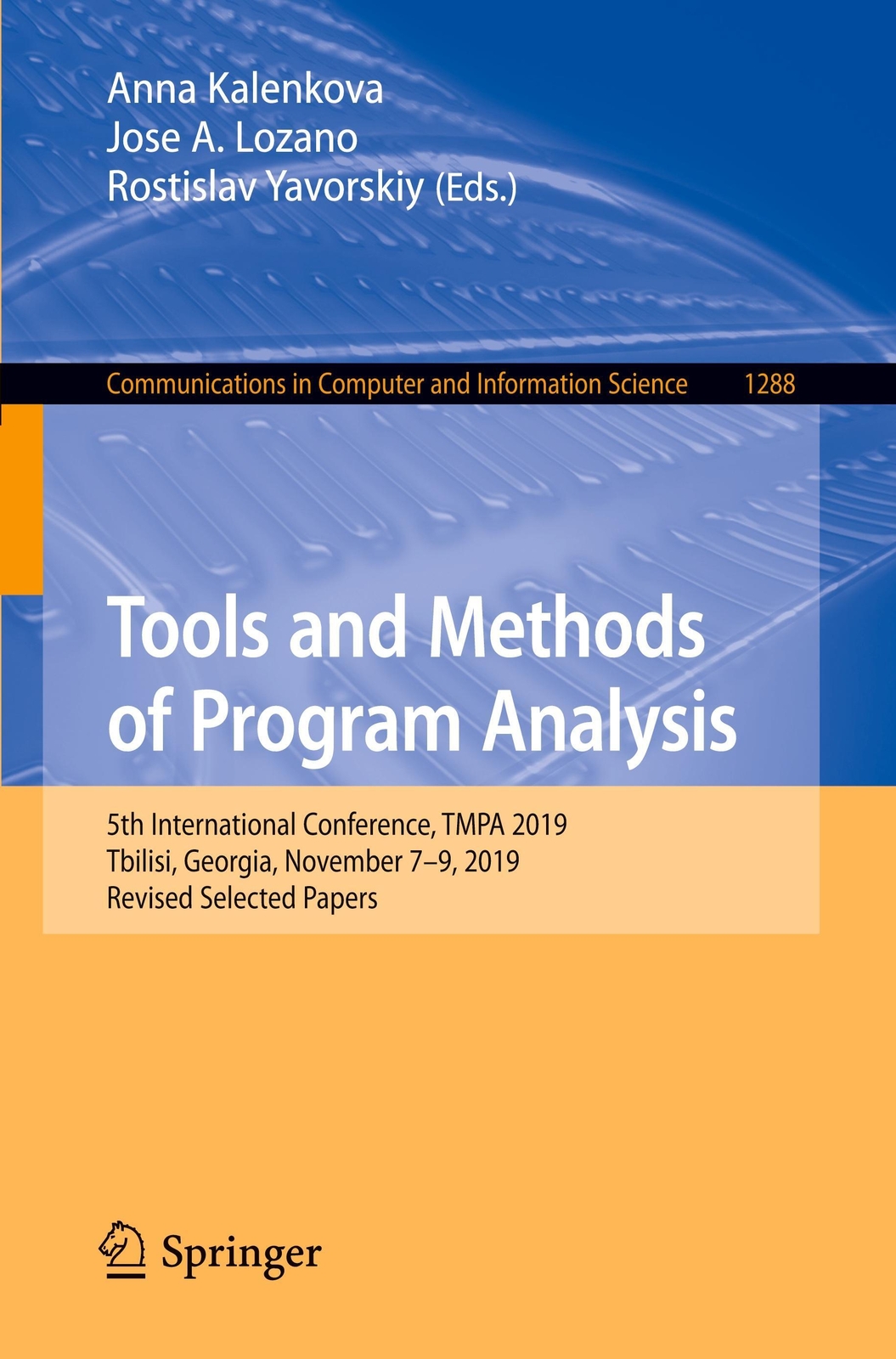 Thumbnail - Anna Kalenkova (u. A.) | Tools And Methods Of Program Analysis |