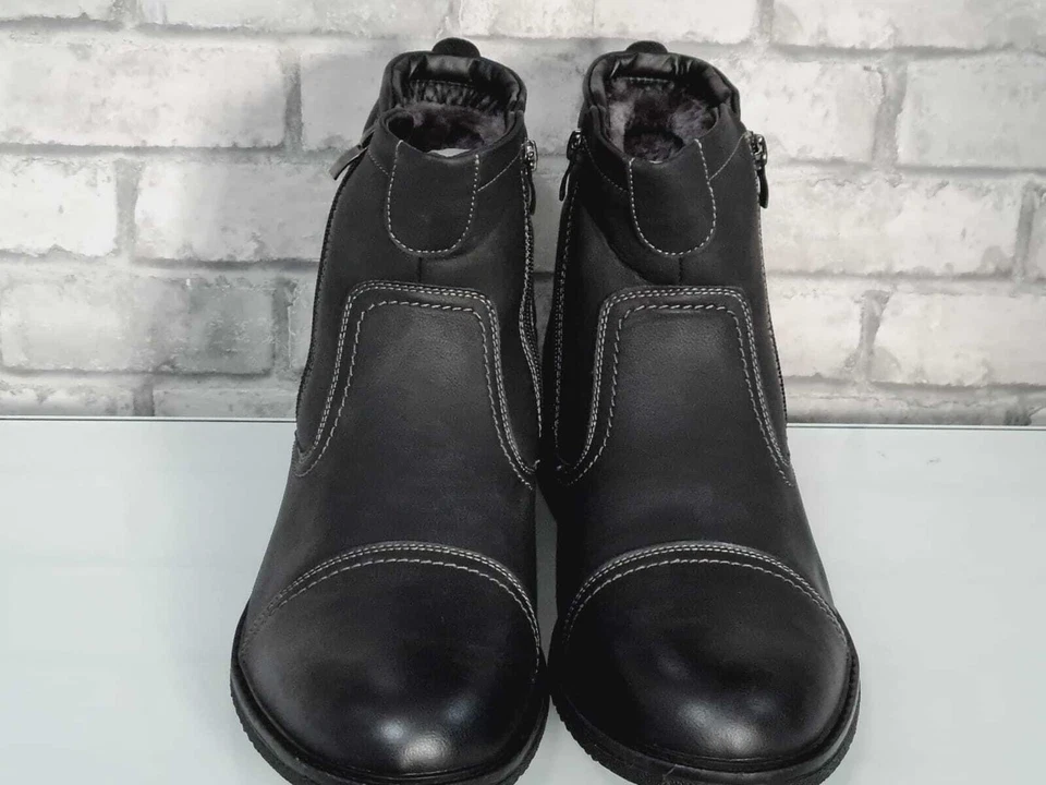 Herren Stiefel Schuhe Schwarz Winterschuhe Boots Herrenschuhe gefüttert 40 - 45 - Bild 4 von 4