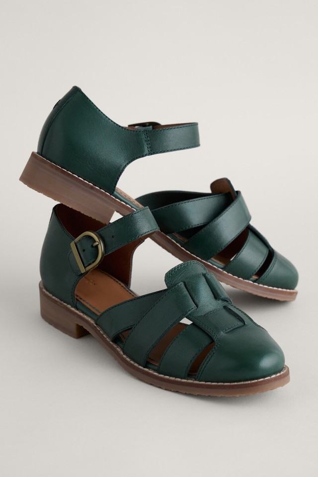 Seasalt Women's Shoes green First Chorus Closed Toe Leather Shoes