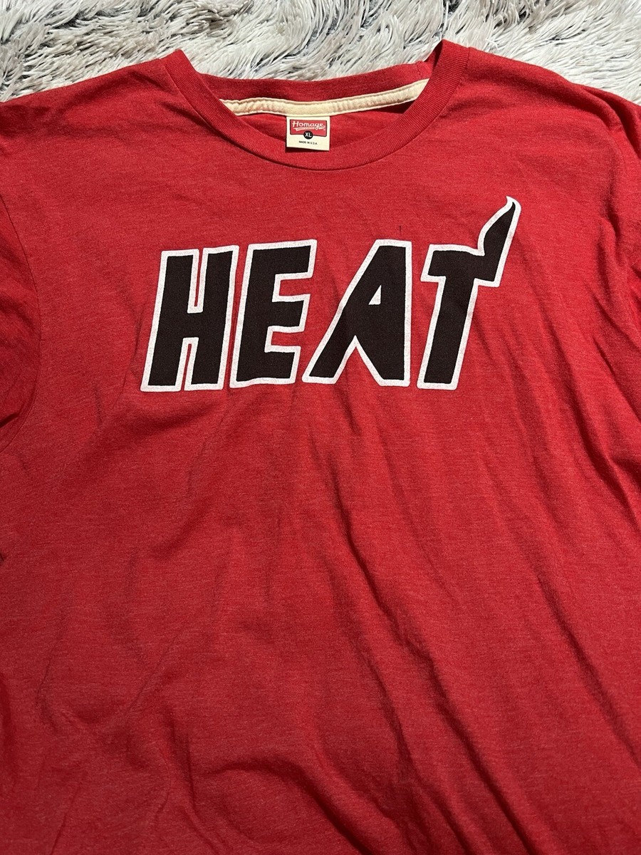 Homage Miami Nba Original T Shirt NBA Jam Miami Heat Tee