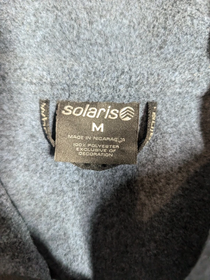 Solaris Blue Full Zip Fleece Vest Size Medium M Golf Preppy - Image 4 of 4