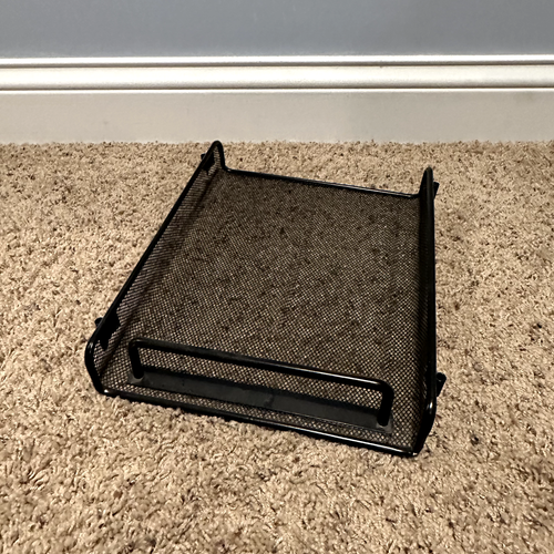 Set of 2 Metal Mesh Paper Document Letter Drawer Tray Black Wire Desk Office Lot - Picture 4 of 14