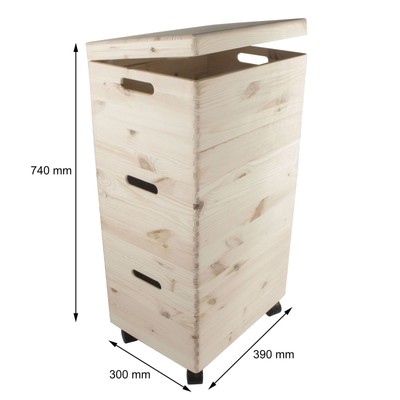 Drei stapelbare Aufbewahrungsboxen aus Holz/Set 39x30x74cm/Kofferraumtruhe zum Basteln zum Selbermachen
