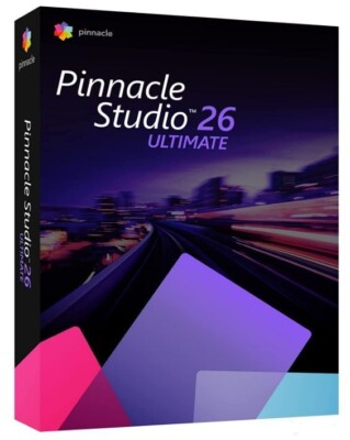Pinnacle Studio 26 Ultimate (2023) Vollversion Box Dauerlizenz + Handbuch NEU
