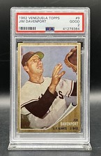 1962 Venezuela Topps #9 Jim Davenport San Francisco Giants PSA 2