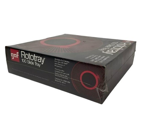 VTG GAF Rototray 100 Photo Slide Trays GAF Sawyers 2x2 Slides New Factory Sealed - Picture 3 of 5