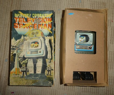 Television Robot ALPS 2nd Ed Boxed Works Inserts Japan tin Video!!! antennen