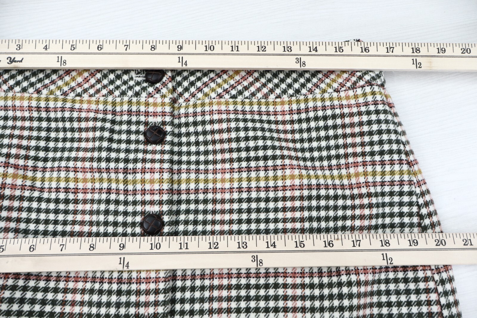 TALBOTS Women's Wool Polyester Buttoned A-Line Sk… - image 14