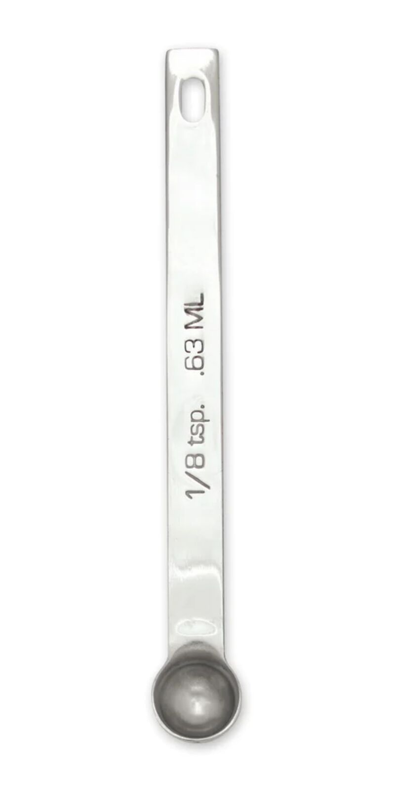 RSVP Measuring Spoons Teaspoon 1/8 Stainless Steel Single Spoon 5 L 2-Pack 