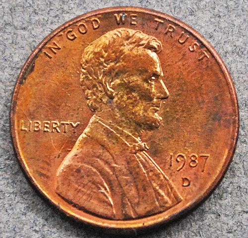 1987-D Lincoln Memorial Cent — photo from the most recent tracked eBay sale