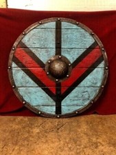 Medieval Shield Viking Shield 24" Or 30" Wooden Round Shield Heavy Metal Fitted