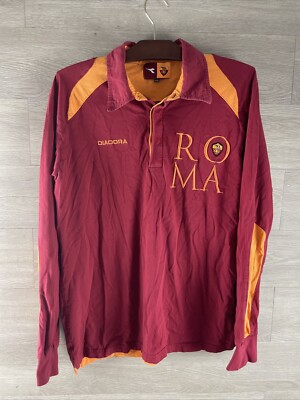 Diadora AS Roma XXL (READ) Long Sleeve Collared Football Shirt - Main Image