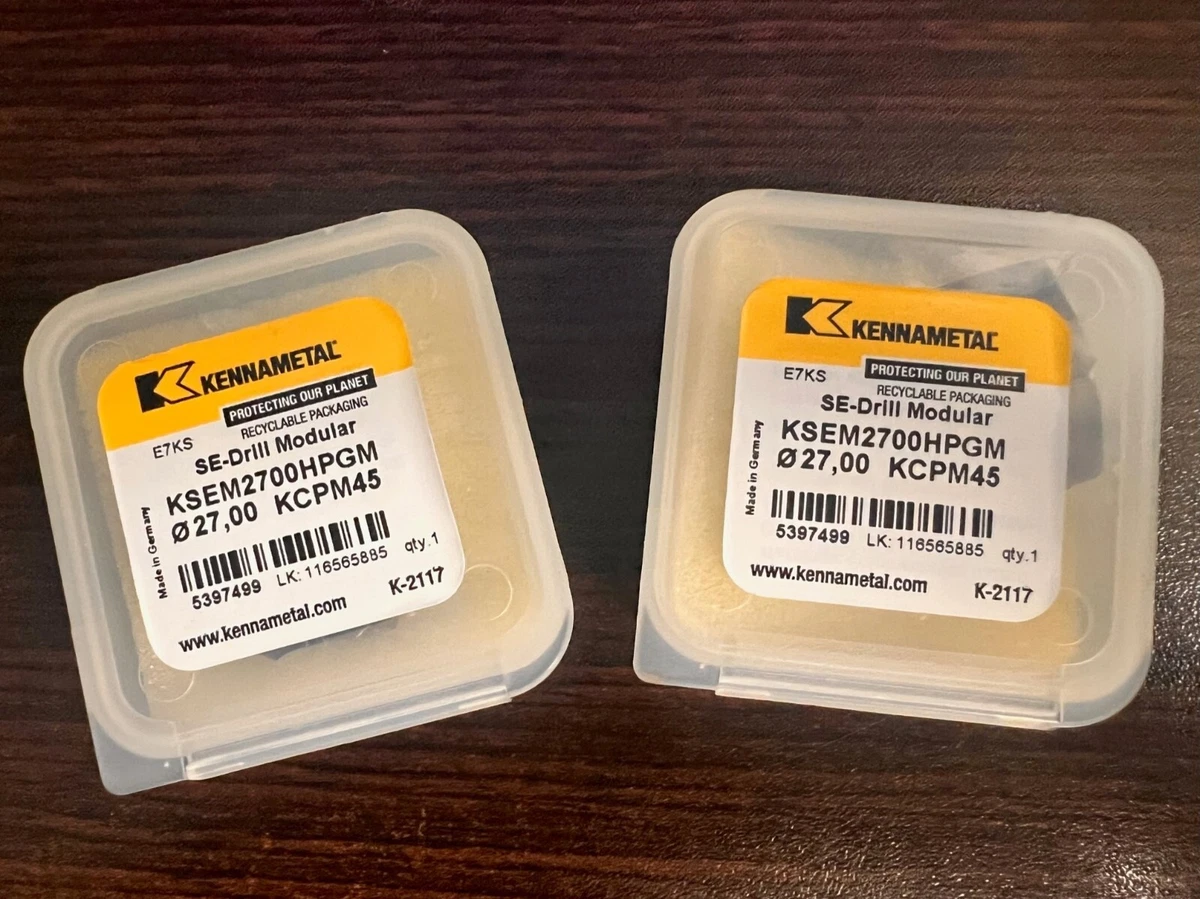 LOT OF 2 ~ Kennametal KSEM2700HPGM KCPM45 #5397499 Carbide  