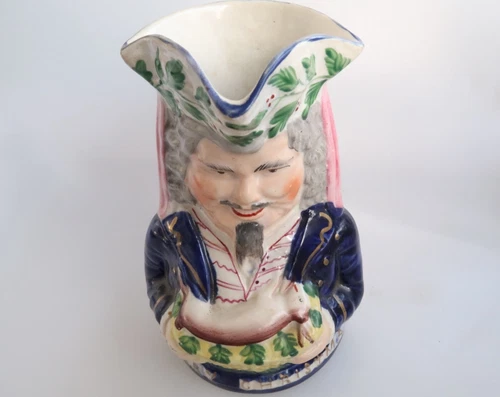 Staffordshire Toby Mug England Merry Christmas Old English Figure Rare