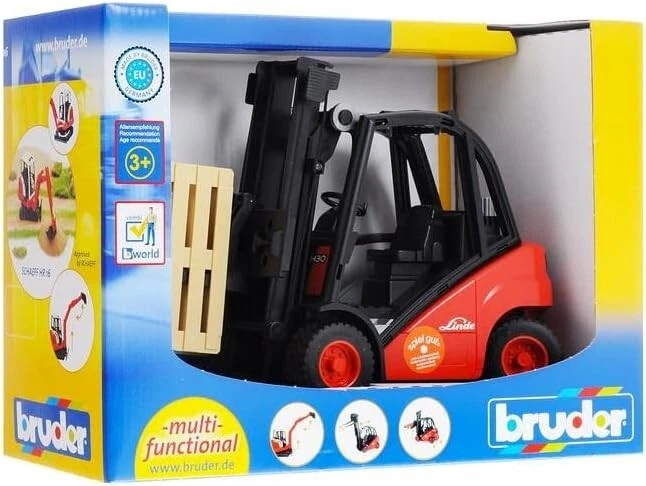 Bruder U02511 Carrello elevatore Linde H30D con 2 pallet - Immagine 3 di 3