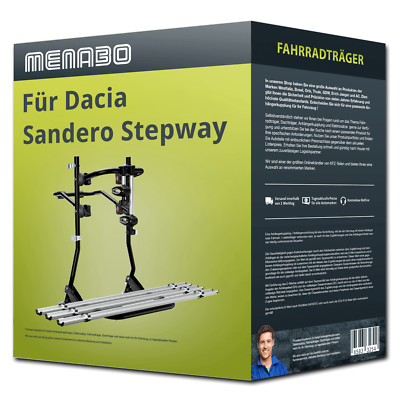 Menabo Fahrradträger Cobra Plus schwarz/silber für Dacia Sandero Stepway II PKW