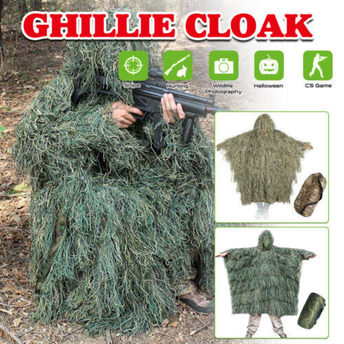 Capuz Poncho Ghilie Sniper Camuflado Safo Militar Polyripstop