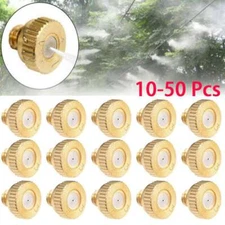 10-50Pcs Brass Misting Nozzle for Garden Sprinkler Mister Outdoor Cooling System