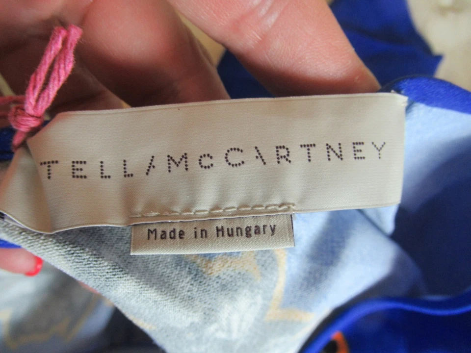 Top Stella McCartney para mujer talla 40 EE. UU. medio azul floral nuevo con etiquetas defectuoso Foto 3 de 4