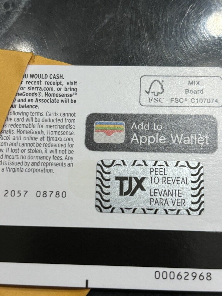 tj maxx marshalls homegoods gift card 100 eBay